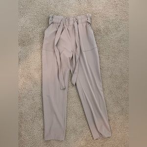 Taupe paper bag waist dress pants size medium